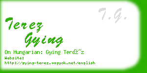 terez gying business card